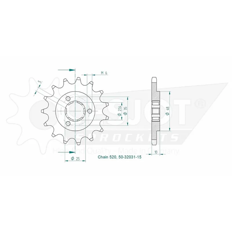 Motorritzel ( D )Suzuki DR 750 S, UJ, Big SR41B 15 Zähne Jetzt Kaufen