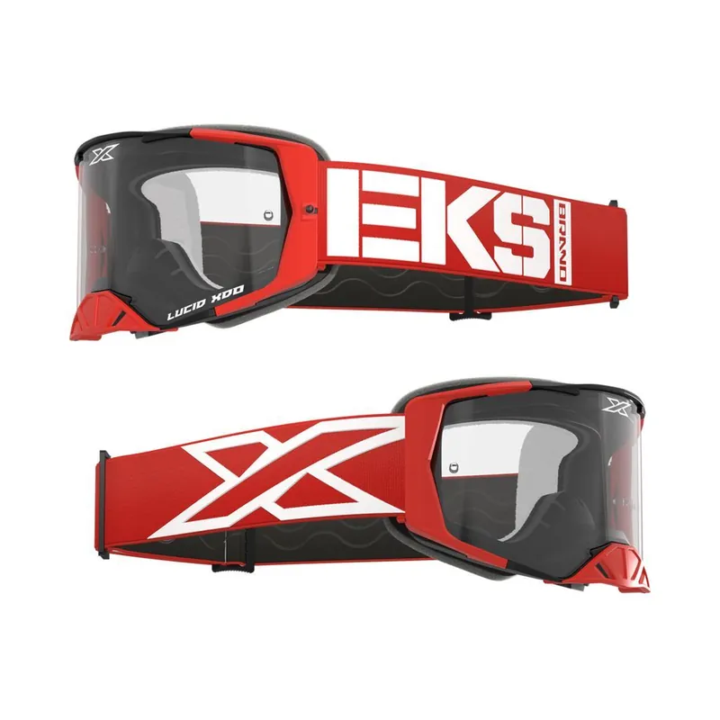 Preiswert EKS LUCID RACE FACE GOGGLE CALIBER RED – CLEAR LENS