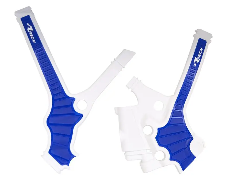 Rtech Grip Rahmenschützer Yamaha YZ 85 22- Weiß/Blau Geprüft