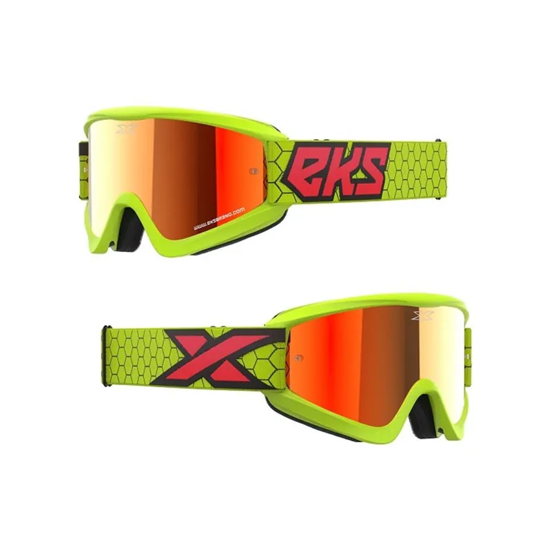 EKS GOX Brille verspiegelt Flo Yellow/Black/Fire Sonderangebot