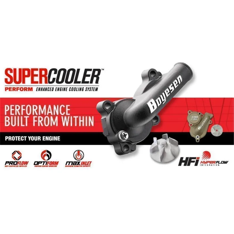 Boyesen SUPERCOOLER Wasserpumpendeckel und Impellerkits Yamaha YZ 250F 19- Schwarz Preiswert