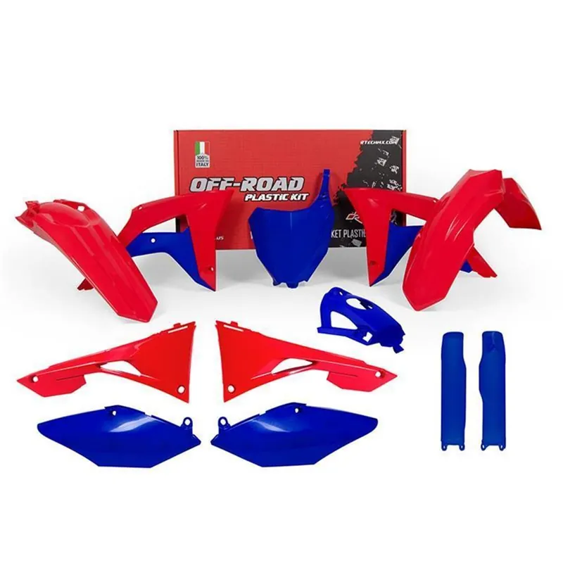 Rtech Plastikkit Honda CRF 450 17-20 / CRF 250 18-21 Rot-Blau 8tlg. Finale Aktion