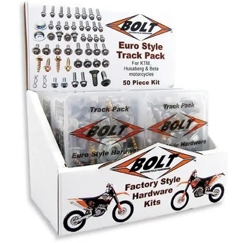 Ausverkauf BOLT Track Pack EURO Schraubenkit 6-tlg m. Display