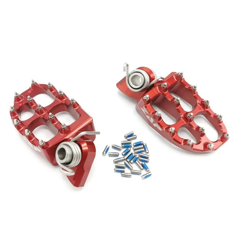 ZAP E-Peg Fußrasten für Yamaha, GasGas, KTM/HSQ -16, Fantic Rot Gratis Versand