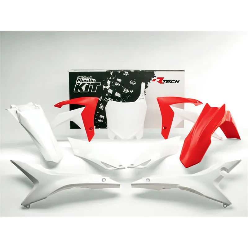 Rtech Plastikkit Honda CRF 450 13-16 / CRF 250 14-17Rot/WeißOEM 6tlg. Kostenloser Versand
