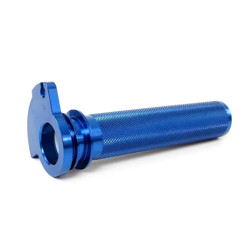 Ausverkauf ALU Gasgriffhülse 2T Yamaha / Suzuki mit Lager blau