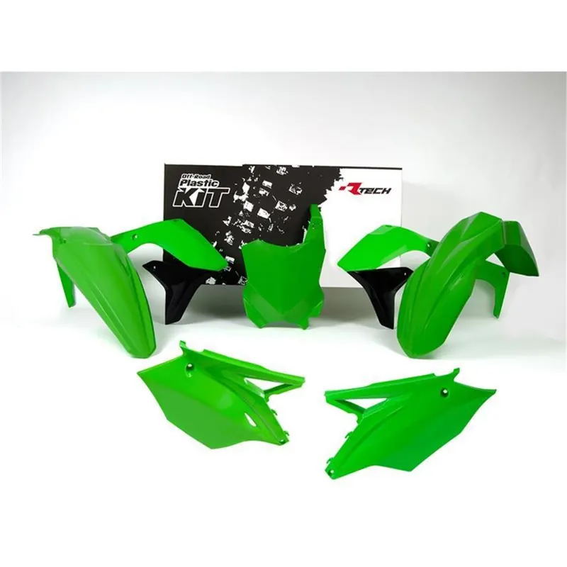 Rtech Plastikkit Kawasaki KXF 450 16-18Schwarz/Grün 5 tlg. Versand Am Gleichen Tag