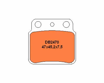 Zertifiziert Bremsbeläge hinten Quad Kawasaki KSF 400, Suzuki LTZ 400 Quad