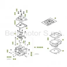 Beta RR390 Racing 17 Zylinder/Zylinderkopf/Ventieltrieb 1 Ausverkauf