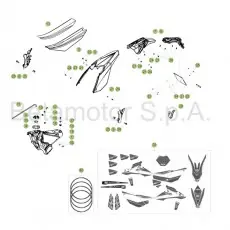 Beta RR430 Racing 17 Verkleidung/Sitzbank/Tank 1 Expressversand