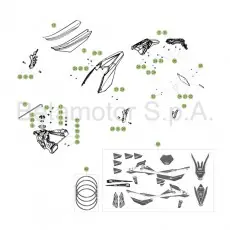 Beta RR480 Racing 17 Verkleidung/Sitzbank/Tank 1 Abverkauf