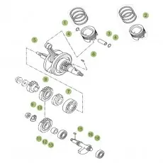 Schneller Versand Beta 125 LC 17 Kurbelwelle/Kolben/Ausgleichswelle