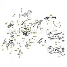 Preis Gesenkt Beta 125 LC 17 Verkleidung/Sitzbank/Tank