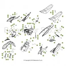 Beta RR50 Racing 17 Verkleidung/Sitzbank/Tank 1 Kostenfreie Lieferung