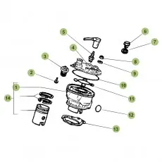 Beta RR50 Racing 17 Zylinder/Zylinderkopf/Ventiltrieb Sonderaktion