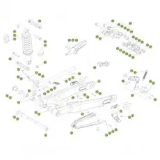 Beta EVO300 Factory 4T 16 Schwingarm/Federbein 1 Neue Ware