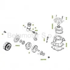 Beta EVO125 17 Kurbelwelle/Kolben/Ausgleichswelle Kostenloser Versand
