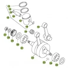 Beta EVO80 14 Kurbelwelle/Kolben/Ausgleichswelle Begrenztes Angebot