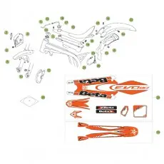 Neu Beta EVO80 15 Verkleidung/Sitzbank/Tank