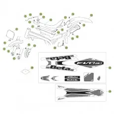 Echt Beta EVO80 Junior 16 Verkleidung/Sitzbank/Tank