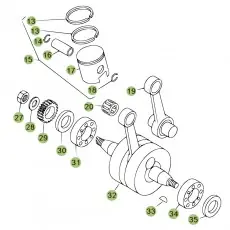 Nur Für Kurze Zeit Beta EVO80 Junior 14 Kurbelwelle/Kolben/Ausgleichswelle