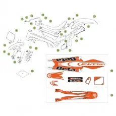 Beta EVO80 Junior 15 Verkleidung/Sitzbank/Tank Billig