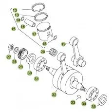 Saisonangebot Beta EVO80 09 Kurbelwelle/Kolben/Ausgleichswelle