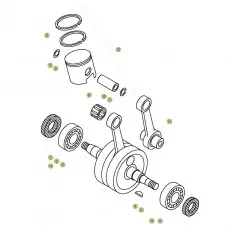 Beta Minitrial LC 15 Kurbelwelle/Kolben/Ausgleichswelle Finale Aktion