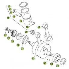 Nur Heute Beta REV50 08 Kurbelwelle/Kolben/Ausgleichswelle