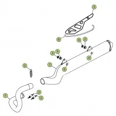 Ausverkauf Beta REV250 4T 07 Auspuffsystem