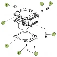 Beta REV250 4T 07 Kurbelwelle/Kolben/Ausgleichswelle 2 Neu