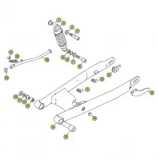Beta REV250 4T 08 Schwingarm/Federbein Neu