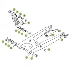 Billig Beta REV3 125 08 Schwingarm/Federbein