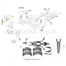 Abverkauf Beta EVO80 18 Verkleidung/Sitzbank/Tank