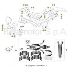 Neuheit Beta EVO80 Junior 18 Verkleidung/Sitzbank/Tank