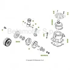 Beta EVO200 18 Kurbelwelle/Kolben/Ausgleichswelle Expressversand