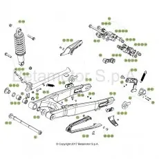 Zertifiziert Beta EVO250 4T 18 Schwingarm/Federbein 1