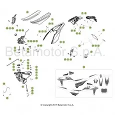 Kostenfreie Lieferung Beta RR250 18 Verkleidung/Sitzbank/Tank 1