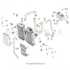 Günstig Beta RR125LC 4T 18 Kühlsystem