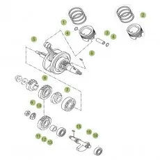 Sichere Zahlung Beta RR125LC 4T 18 Kurbelwelle/Kolben/Ausgleichswelle