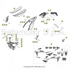 Beta RR390 4T 18 Verkleidung/Sitzbank/Tank 1 Super-Preis