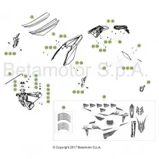 Markenprodukt Beta RR430 Racing 4T 18 Verkleidung/Sitzbank/Tank 1