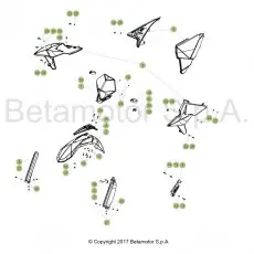 Beta RR430 4T 18 Verkleidung/Sitzbank/Tank 2 Highlight