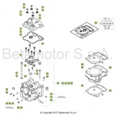 Beta RR350 Racing 4T 18 Zylinder/Zylinderkopf/Ventiltrieb 1 Neu Im Sortiment