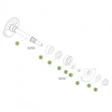 Begrenztes Angebot Beta RR350 4T 18 Kurbelwelle/Kolben/Ausgleichswelle 1