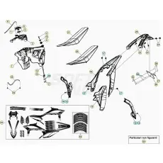 Beta RR250RC 20 Verkleidung/Sitzbank/Tank 1 Begrenztes Angebot