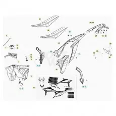 Gratis Versand Beta RR480 20 Verkleidung/Sitzbank/Tank 1