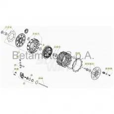 Beta EVO300 4T 20 Primärtrieb/Kupplung Finale Aktion