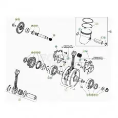 Echt Beta RR300 21 Kurbelwelle/Kolben/Ausgleichswelle