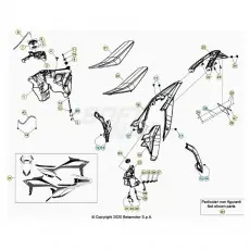 Neu Beta RR200 20 Verkleidung/Sitzbank/Tank 1